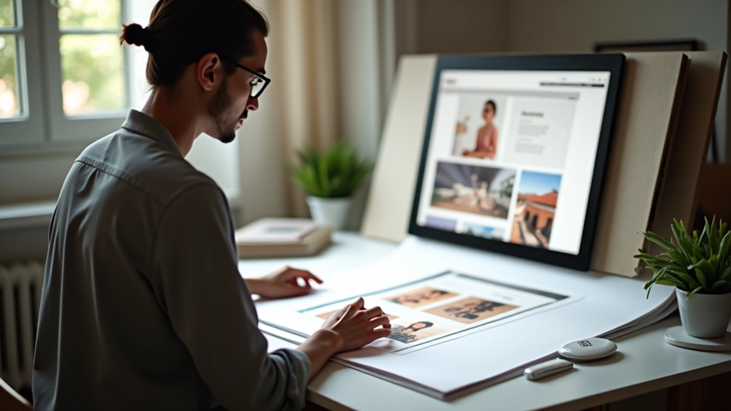 Revisione della composizione fotografica con griglia della regola dei terzi e bilanciamento visivo
